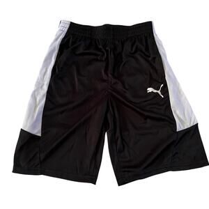 NWT Puma Black Athletic Basketball Shorts Comfort Lounge Sports Sz M 10-12